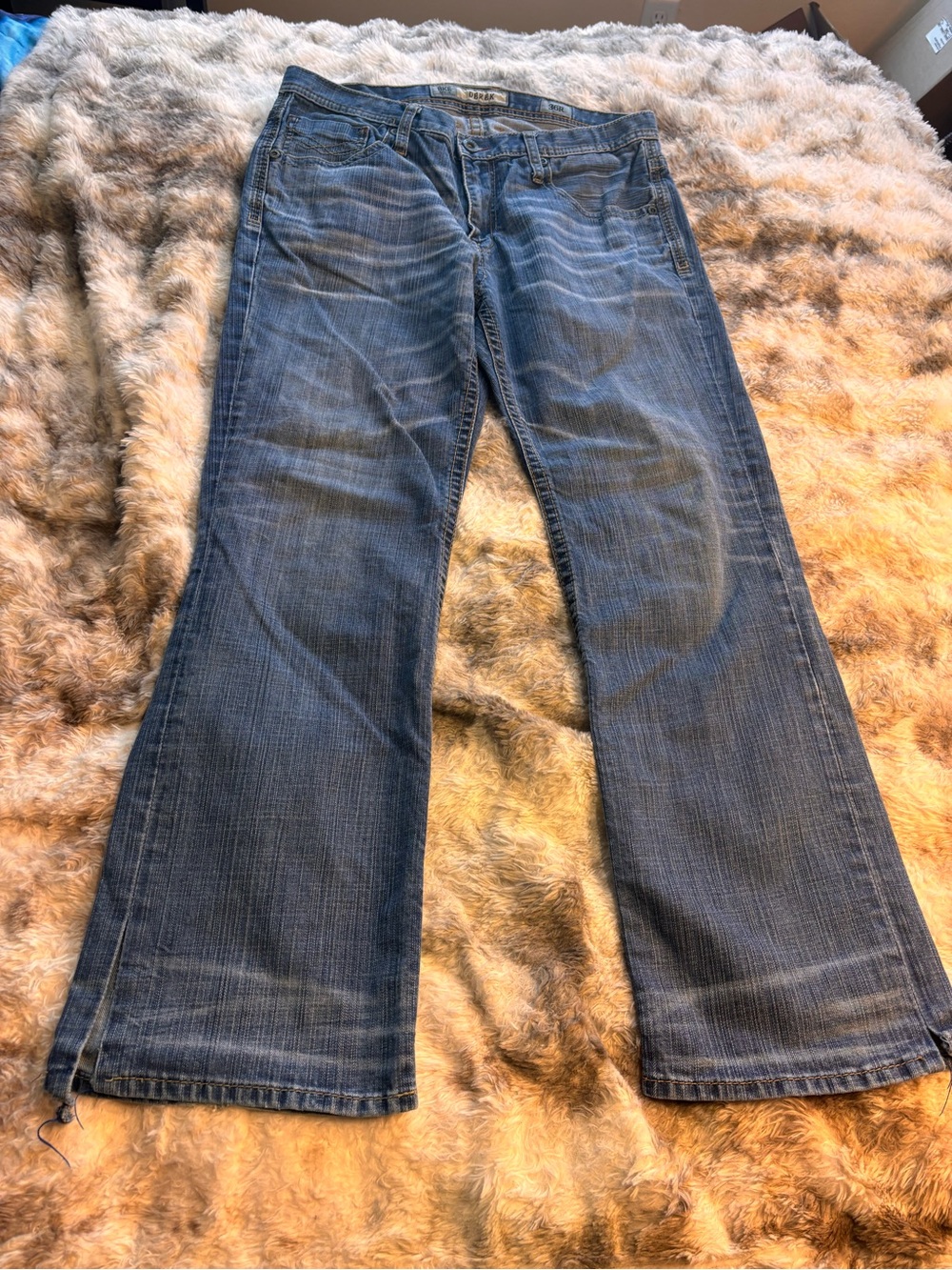 BKE Men’s Blue Bootcut Jeans - Medium Wash